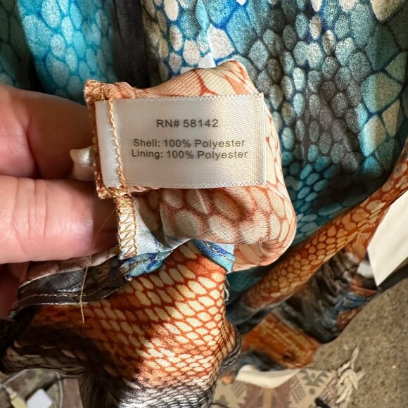 Boston Proper Python Melange Maxi Halter Dress 6 Whimsical Flowing Cruise NWT - Picture 9 of 15